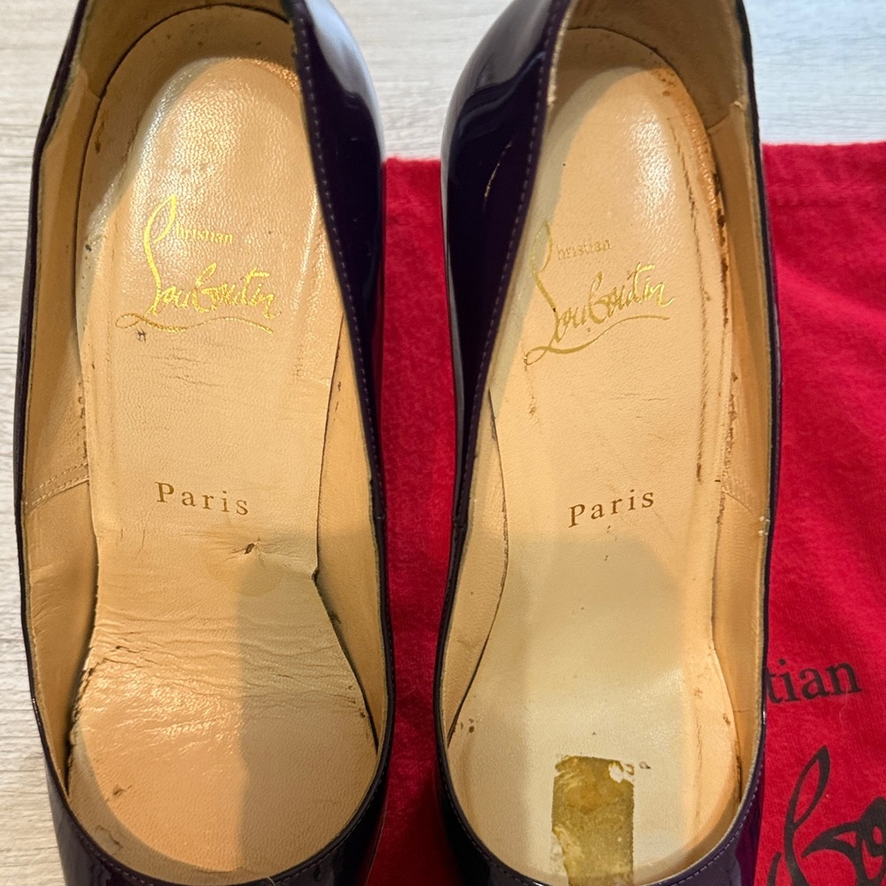 Christian Louboutin Dark Purple Heels - Picture 4 of 4